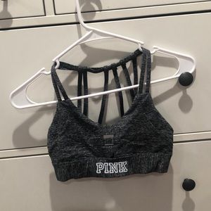 PINK grey sports bra